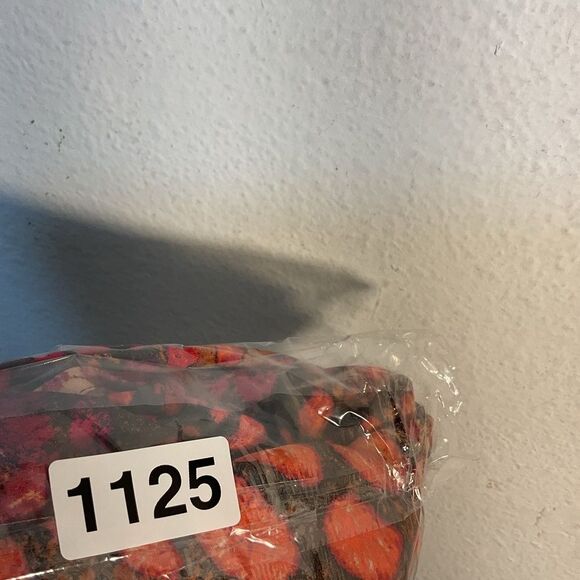 Natori Ladies Blouse Large Red Orange Satin Animal Print Tunic Oversized Relaxed - Picture 10 of 11